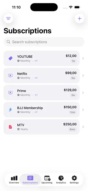 PaYoR: Track Subscriptions screenshot 2
