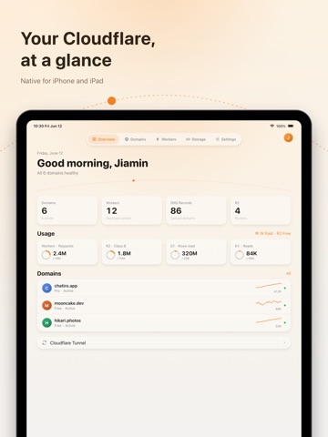 Orange Cloud for Cloudflare iPad screenshot 2