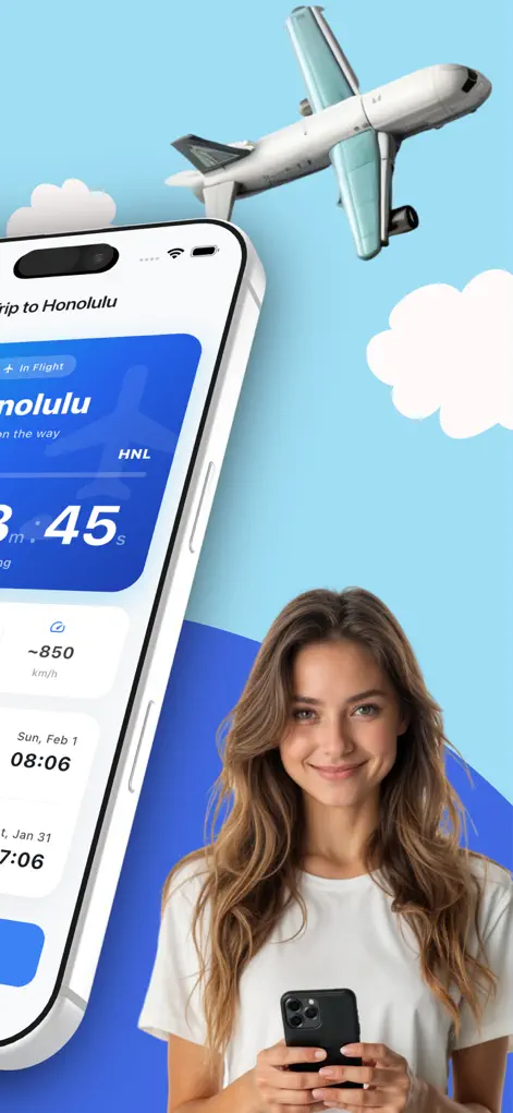 Flight Countdown -Trip Tracker - Travel App | MWM