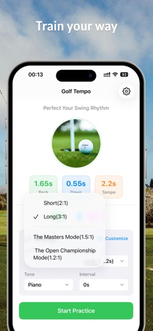 Golf Tempo - Perfect Swing iPhone screenshot