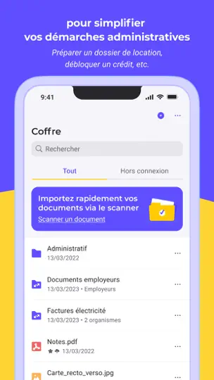 Capture d'écran de Digiposte : Stockage Sécurisé sur iPhone 4