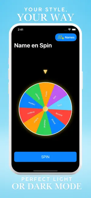 Name en Spin screenshot 2