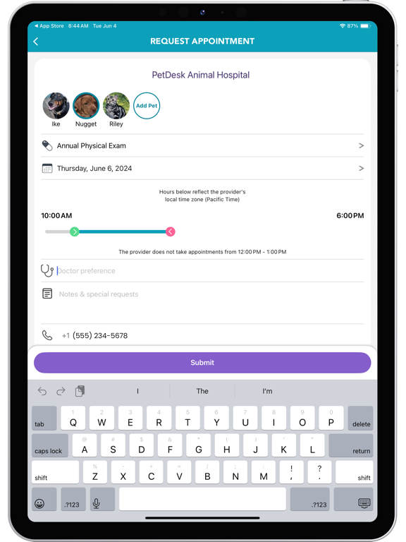 PetDesk iPad screenshot 4 - Lifestyle app