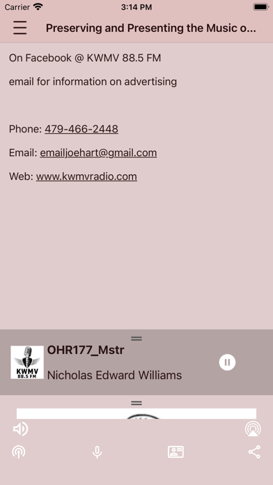 KWMV 88.5 FM Screenshot
