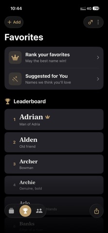Nameo - Baby Name Finder iPhone screenshot