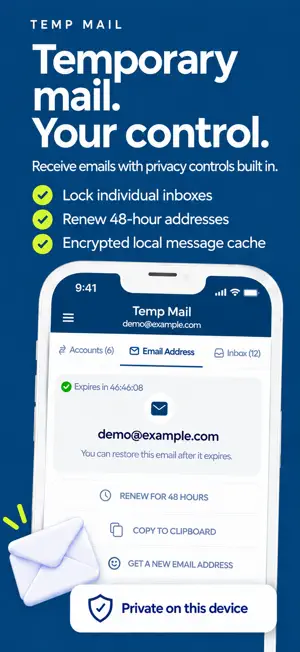 Temp Mail - Temporary Mail Box screenshot 1