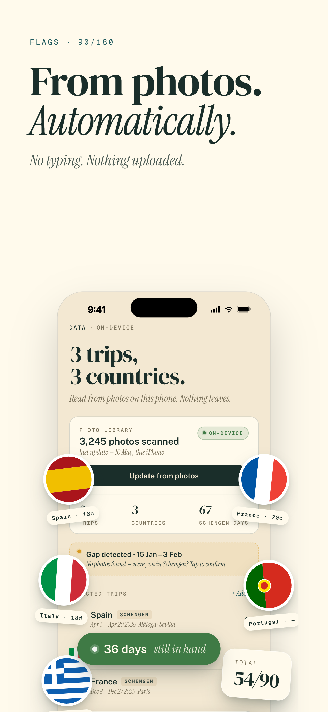 Flags: Schengen Calculator screenshot 2