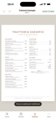 Menu in Mano screenshot 1