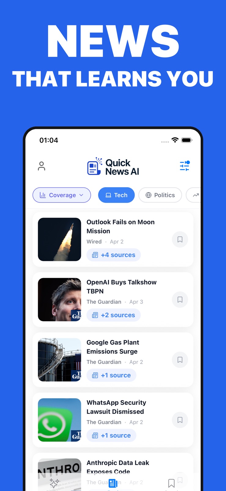 QuickNews AI iphone screenshot 4