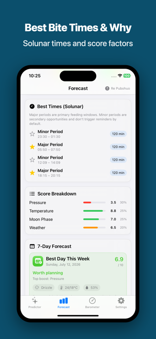 Fishing Barometer & Forecast Screenshot 6 of 9