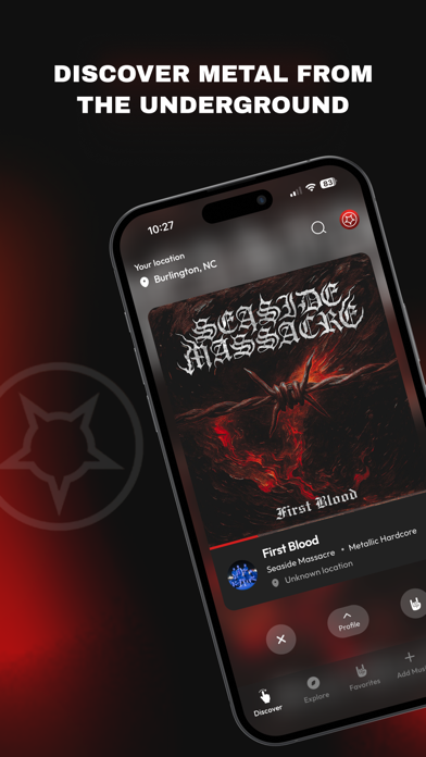 ORE.FM: Underground Metal iPhone screenshot 1 - Music app
