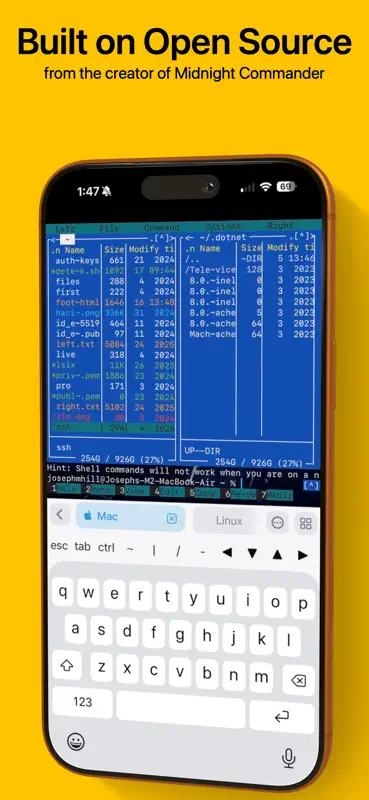 La Terminal: Mosh & SSH Client screenshot 1 of 8