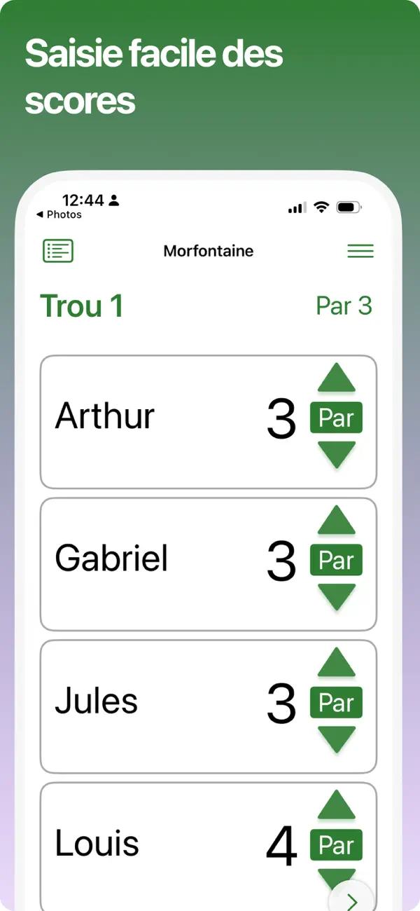 Screenshot #3 pour Under Par Carte de score