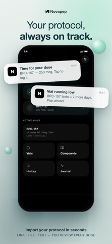 Novapep - Peptide Tracker Screenshot 1 of 5