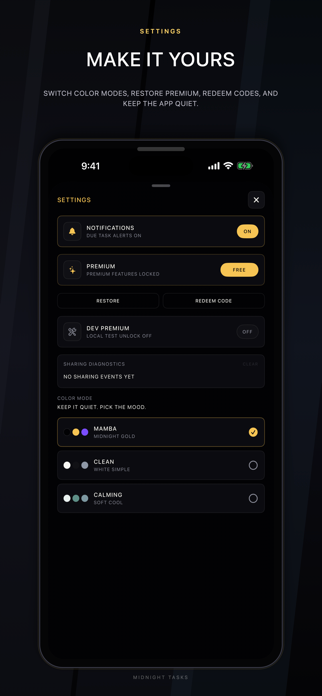Midnight Tasks Screenshot 1 of 4