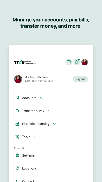 TTCU Mobile Banking Screenshot