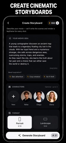 Filme: AI Movie Generator iPhone screenshot