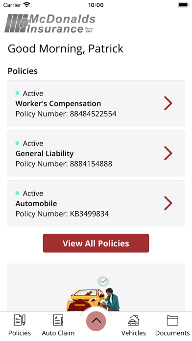 McDonalds Insurance Screenshot