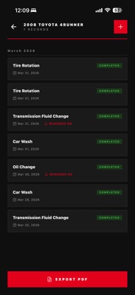 MXTracker - Maintenance Log screenshot 2