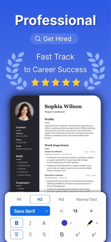 Resume Builder – Job CV Maker iPhone screenshot