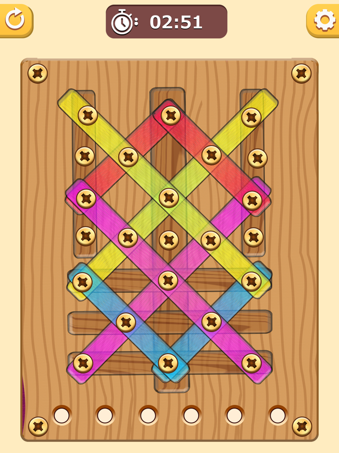 Wood Nut Bolt Screw Puzzle