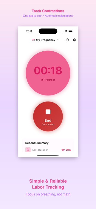 ContractionFlow - Labor Timer Screenshot 1 of 4