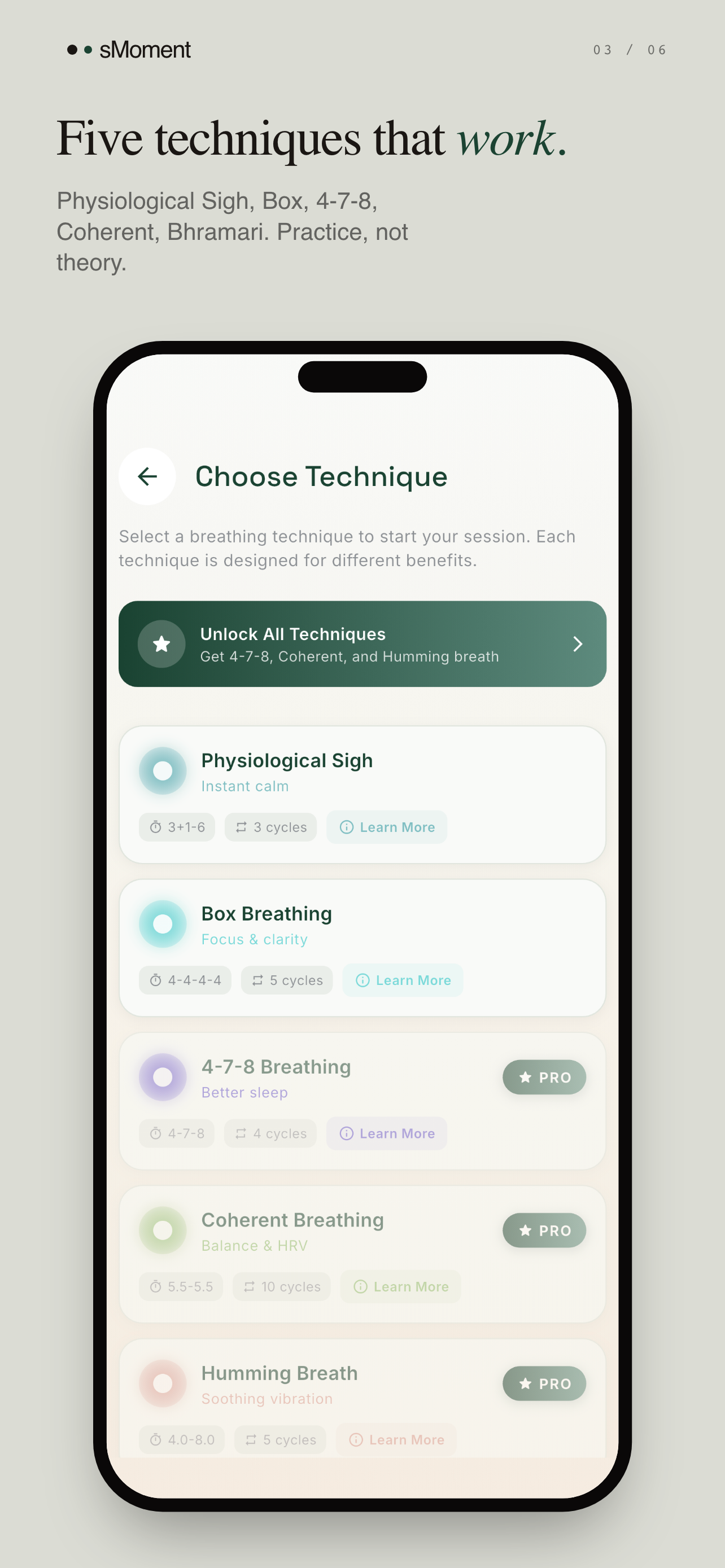 sMoment - Breathing Exercises screenshot 3