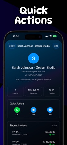 Invoice Generator: Glassica iPhone screenshot