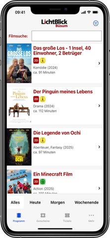 Kino Büsum app screenshot