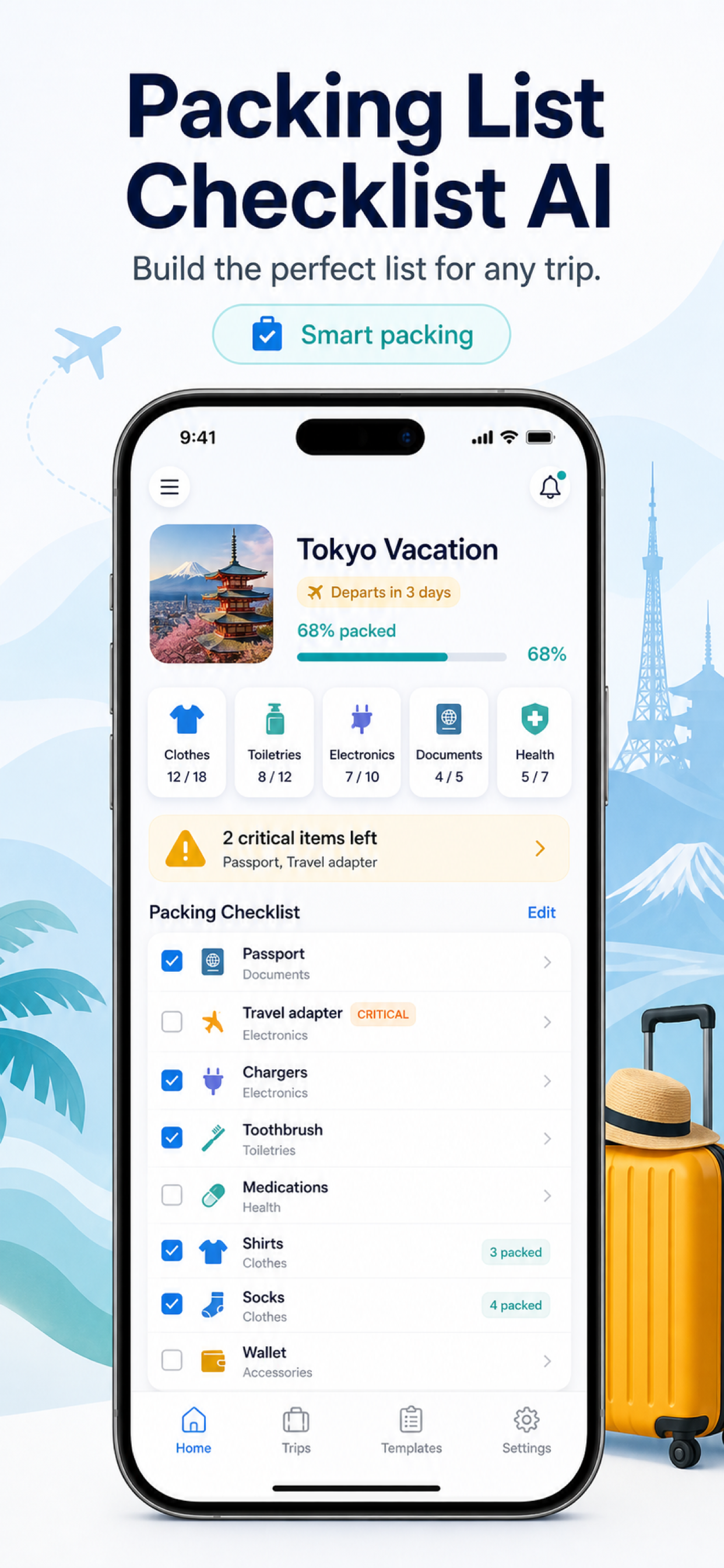 Packing List TripPack AI