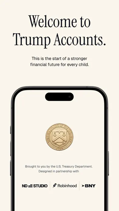 App Store-Screenshot 1 von Trump Accounts: Official App