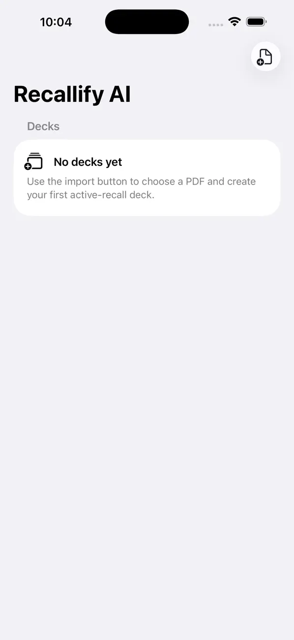 Screenshot #1 pour Recallify AI