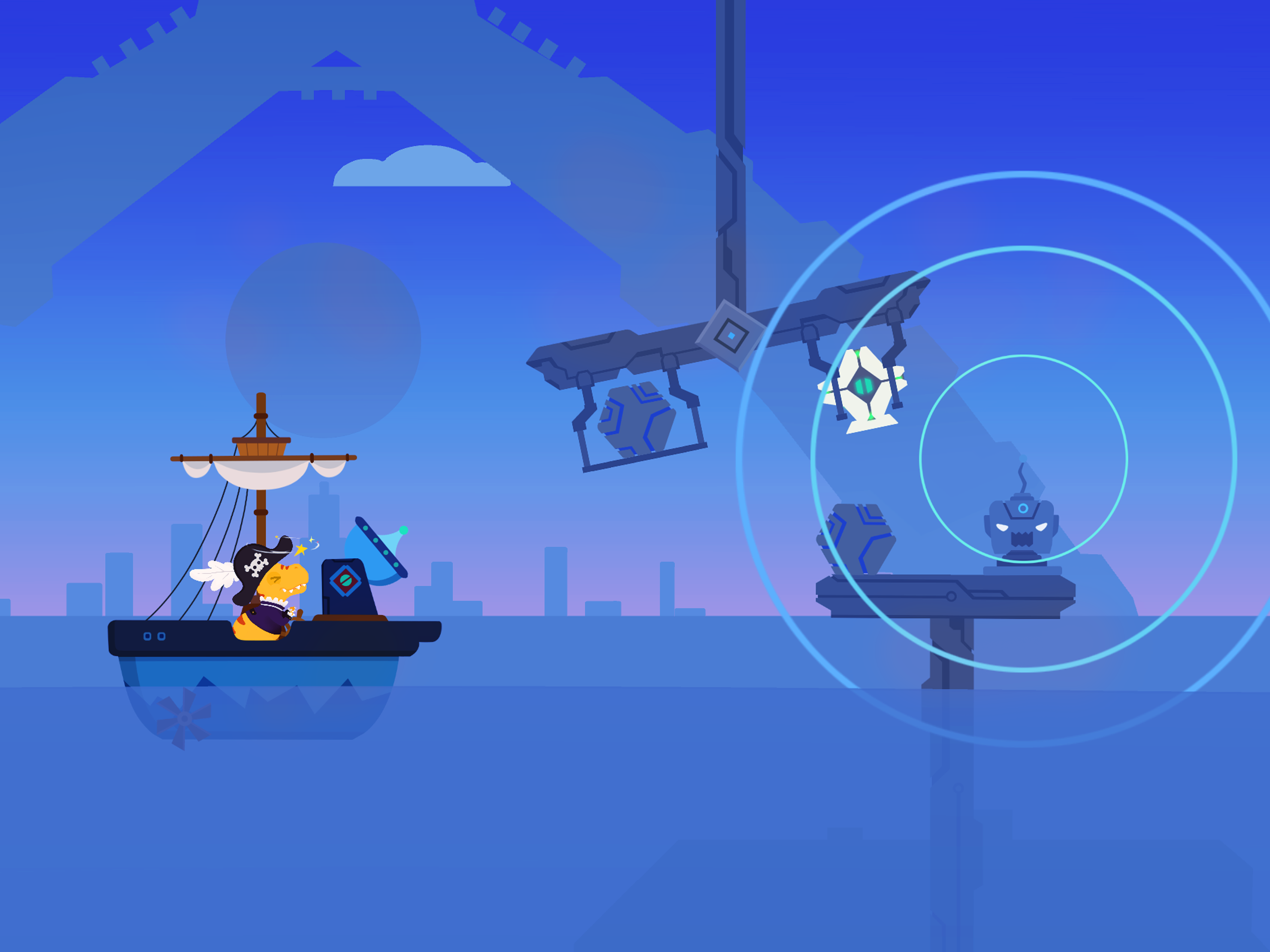Dinosaur Pirate Games for kids