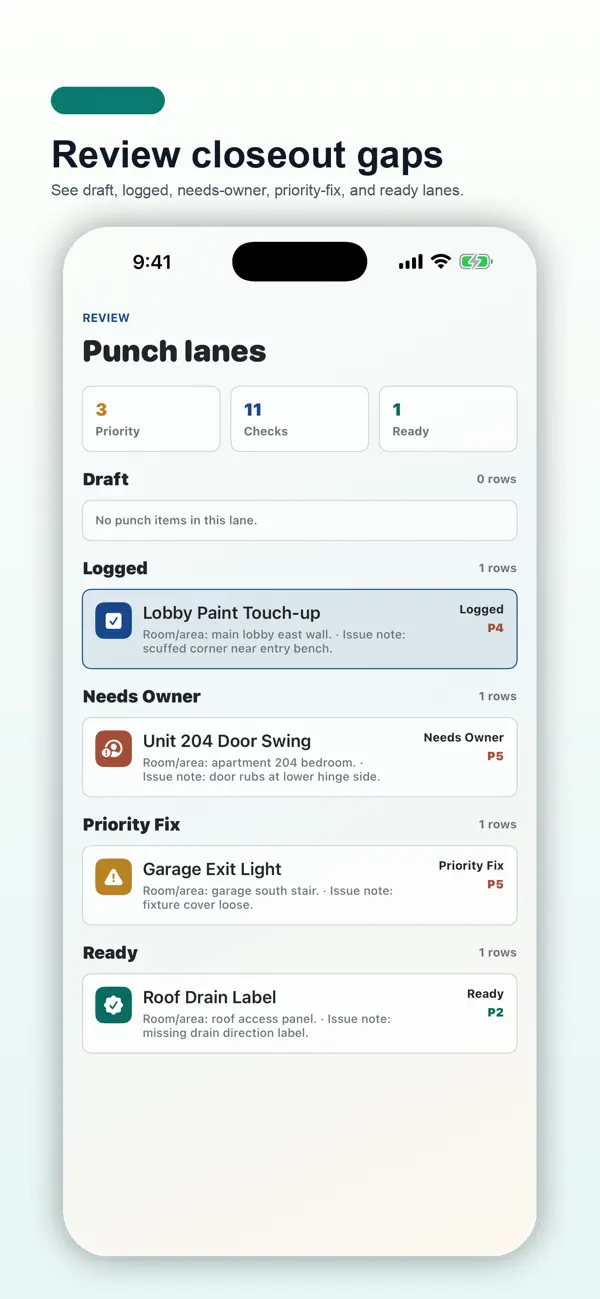Screenshot #3 pour Site Punch List Pocket