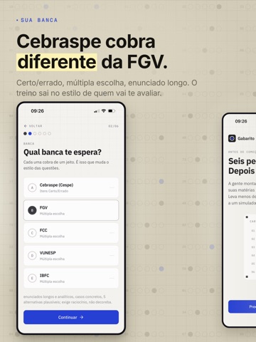 Gabarito: Simulados com IA iPad screenshot