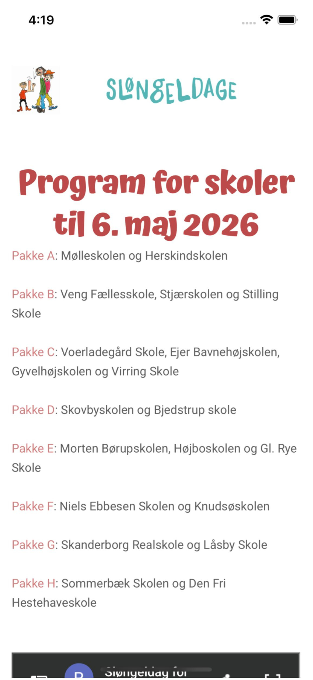 Sløngeldage