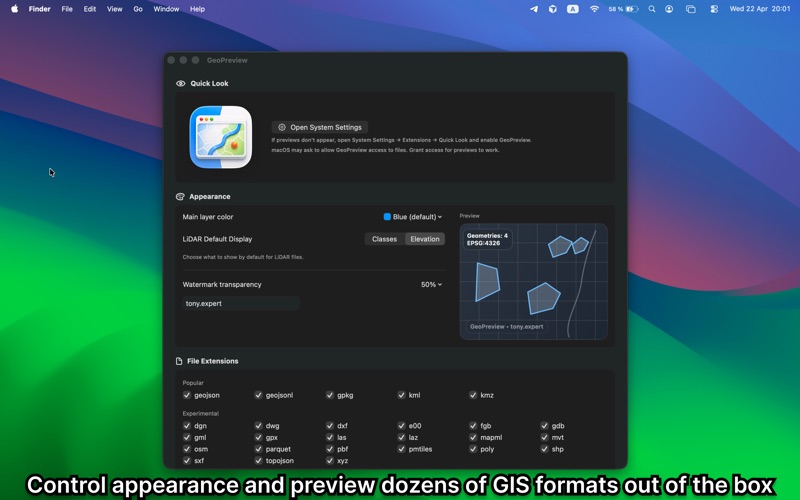 GeoPreview screenshot