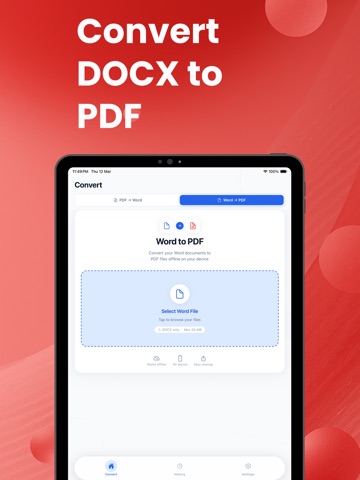 PDF to Word Converter & Docx iPad screenshot