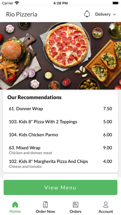 Rio Pizzeria. Screenshot