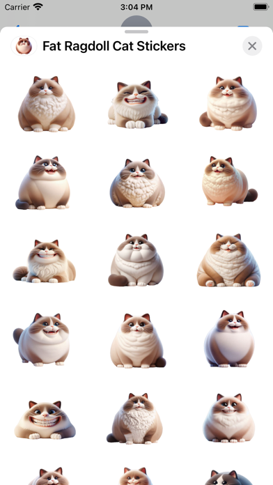 Screenshot 1 of Fat Ragdoll Cat Stickers App