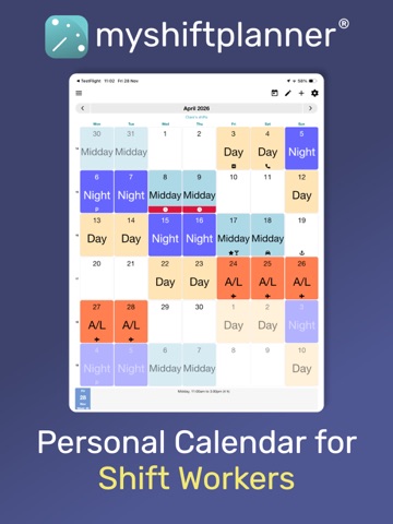 My Shift Planner - Calendar