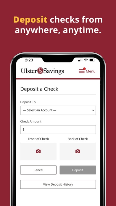 Ulster Savings Bank Screenshot