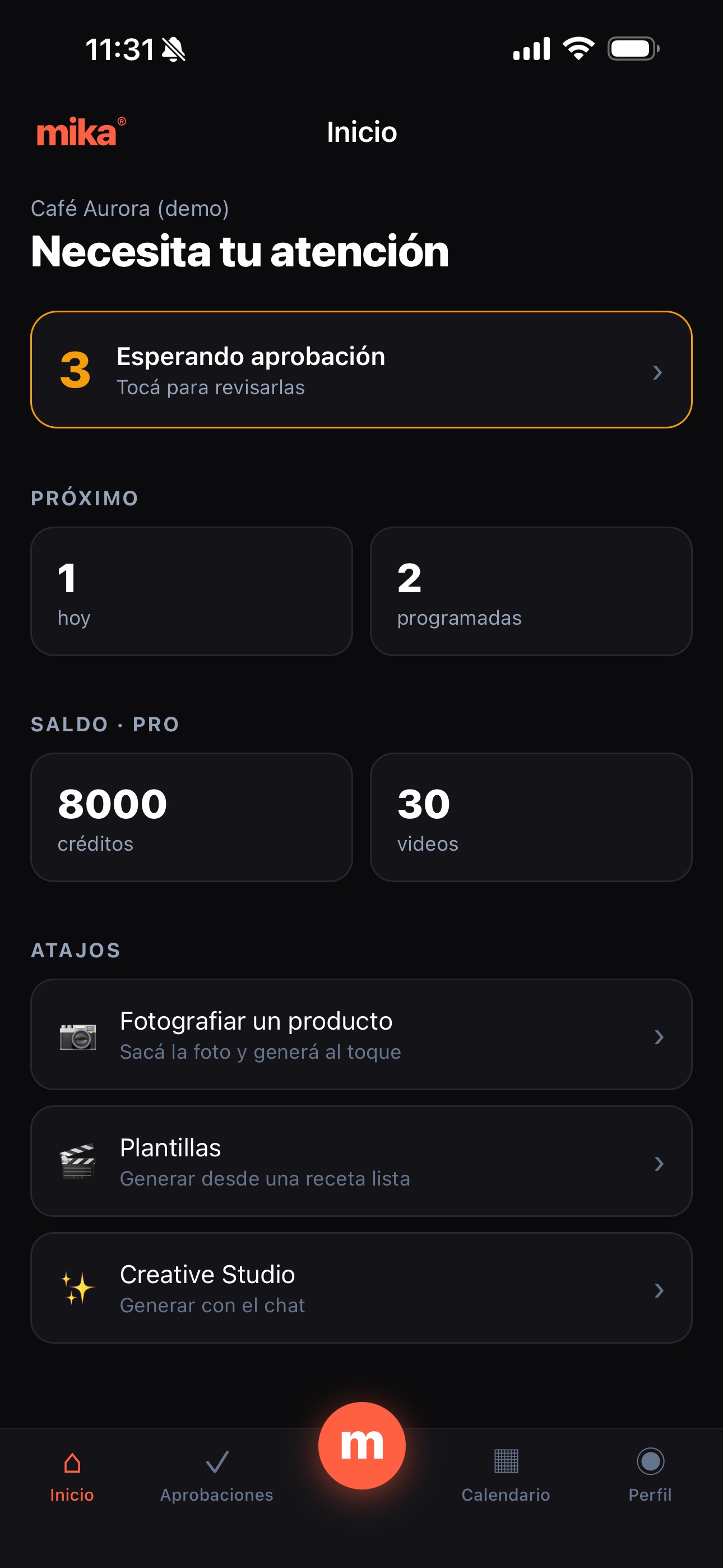 Screenshot 1 of Mika: Marketing con IA