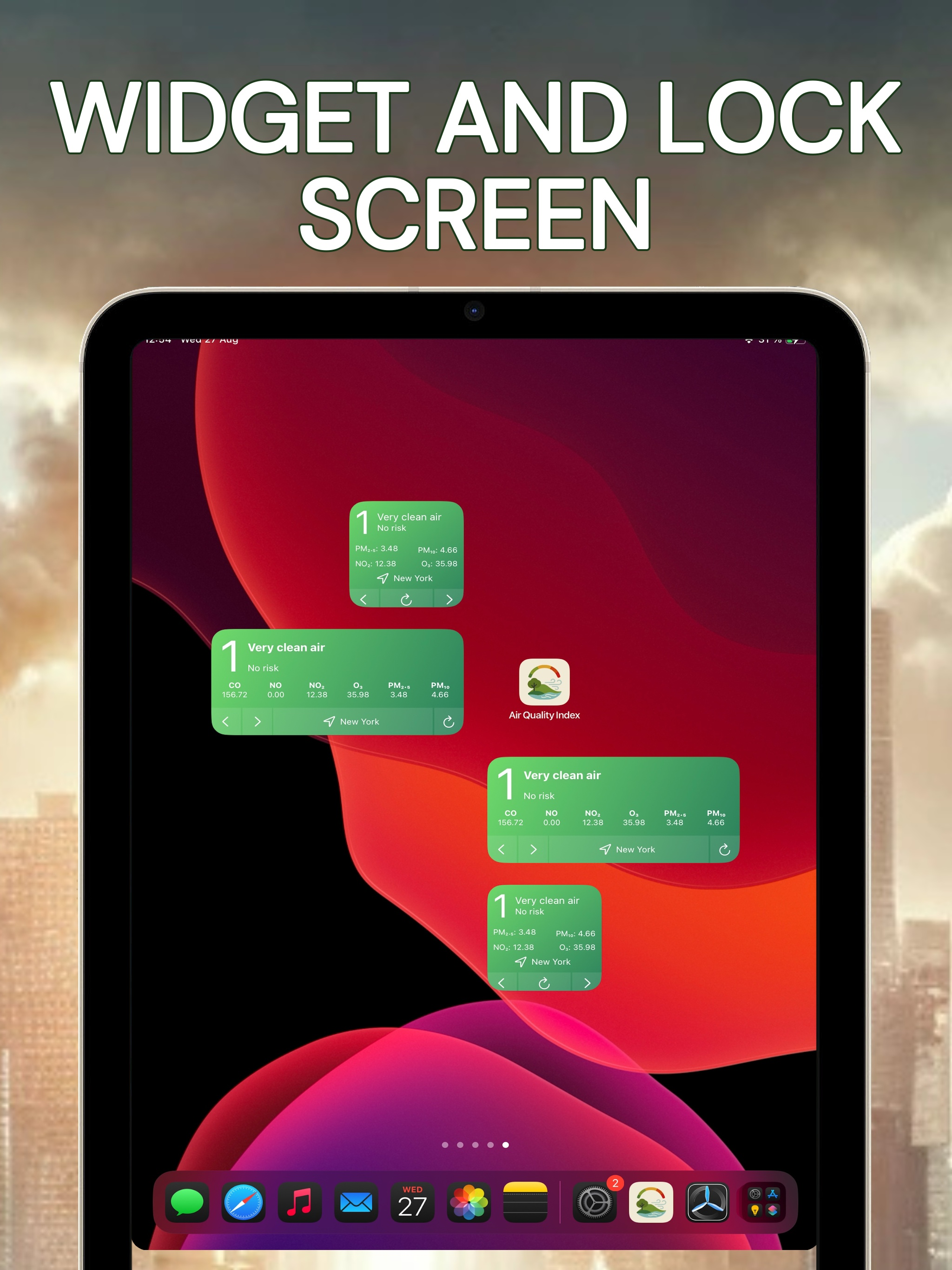 Pollution • Pollen • Widget screenshot 11