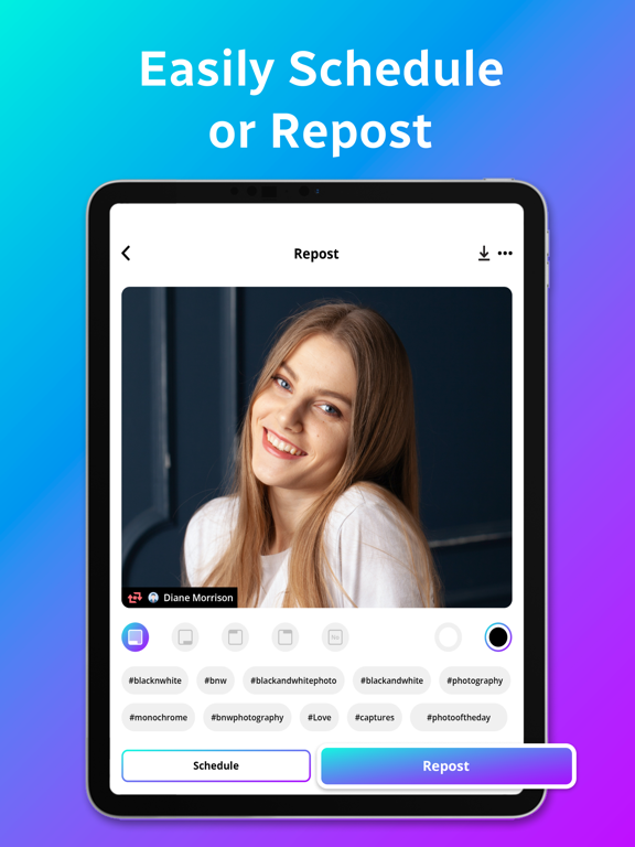 Repost for Reels, Story, Video iPad screenshot 2 - Social Networking app