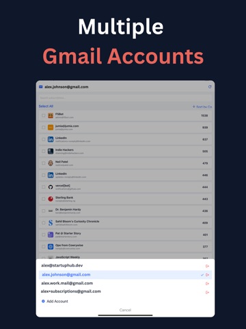 InboxPurge - Email Cleaner iPad screenshot