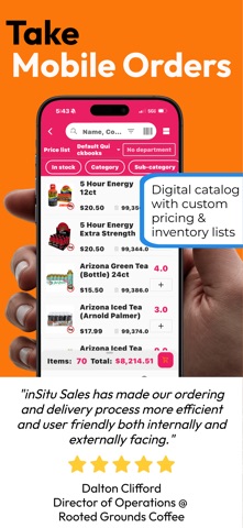 inSitu Sales 2.0: DSD & Orders iPhone screenshot