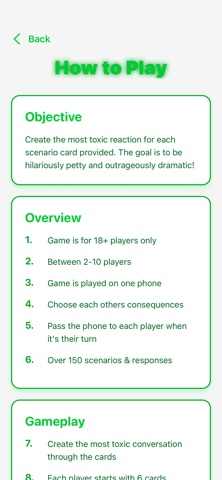 Toxic - The Card Game iPhone screenshot