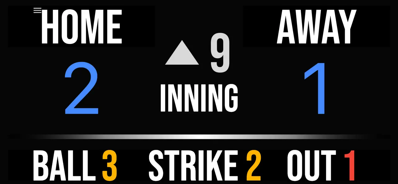 Screenshot #1 pour BT Baseball Scoreboard