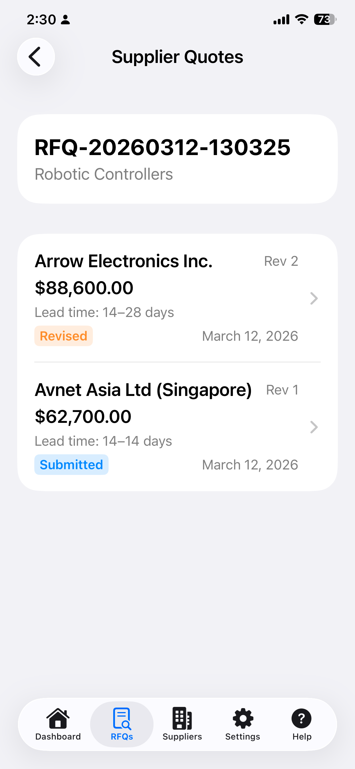 OpenRFQ – RFQ Sourcing screenshot 7